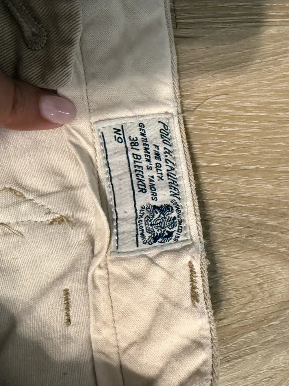 Vintage Polo by Ralph Lauren Men's Tan Chino Pants - Picture 3 of 7